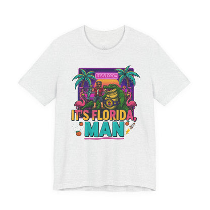 It's Florida, Man T-Shirt — Retro Flamingo & Palm Vacation Tee