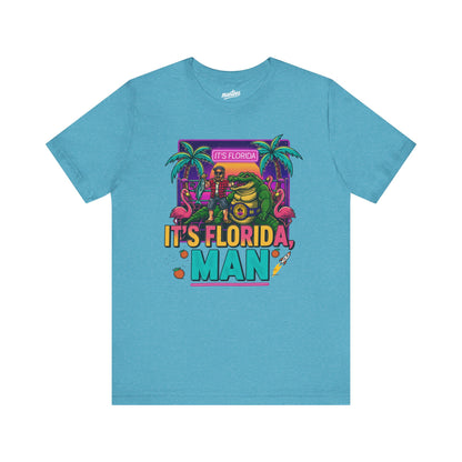 It's Florida, Man T-Shirt — Retro Flamingo & Palm Vacation Tee