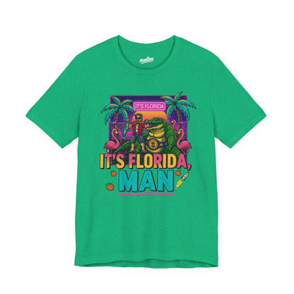 It's Florida, Man T-Shirt — Retro Flamingo & Palm Vacation Tee