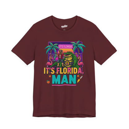 It's Florida, Man T-Shirt — Retro Flamingo & Palm Vacation Tee