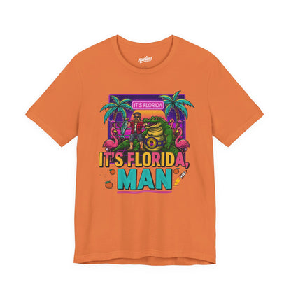 It's Florida, Man T-Shirt — Retro Flamingo & Palm Vacation Tee
