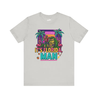 It's Florida, Man T-Shirt — Retro Flamingo & Palm Vacation Tee
