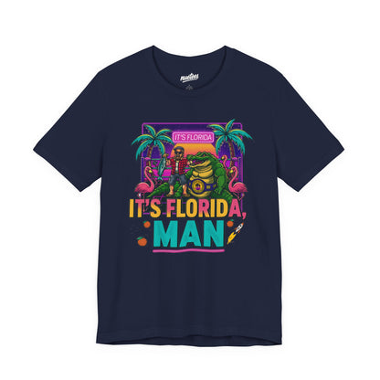 It's Florida, Man T-Shirt — Retro Flamingo & Palm Vacation Tee