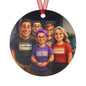 Family Travelers Metal Ornament — Personalized Travel Squad Holiday Keepsake