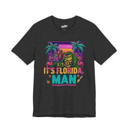 It's Florida, Man T-Shirt — Retro Flamingo & Palm Vacation Tee