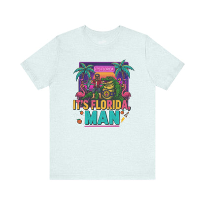 It's Florida, Man T-Shirt — Retro Flamingo & Palm Vacation Tee