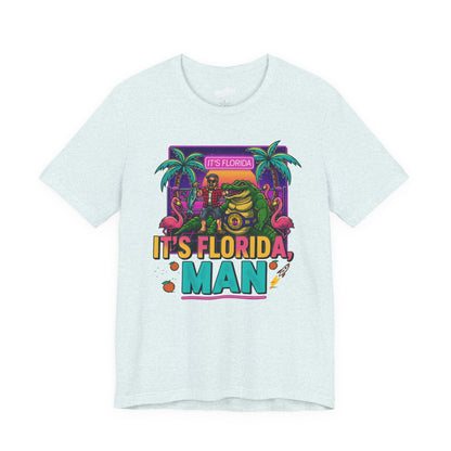 It's Florida, Man T-Shirt — Retro Flamingo & Palm Vacation Tee