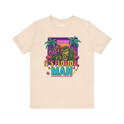 It's Florida, Man T-Shirt — Retro Flamingo & Palm Vacation Tee