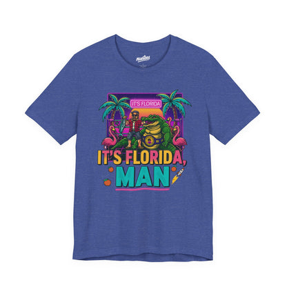 It's Florida, Man T-Shirt — Retro Flamingo & Palm Vacation Tee