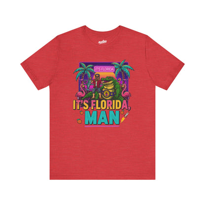 It's Florida, Man T-Shirt — Retro Flamingo & Palm Vacation Tee