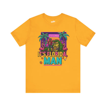 It's Florida, Man T-Shirt — Retro Flamingo & Palm Vacation Tee