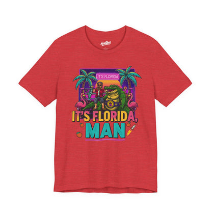 It's Florida, Man T-Shirt — Retro Flamingo & Palm Vacation Tee