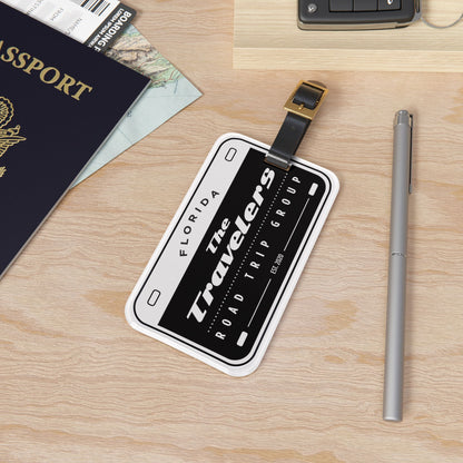 Luggage Tag — 'The Travelers' Road Trip Group' Vintage License Plate Travel Tag