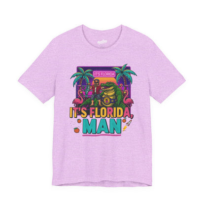It's Florida, Man T-Shirt — Retro Flamingo & Palm Vacation Tee