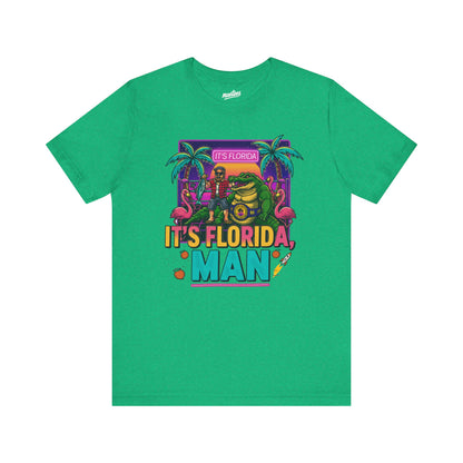 It's Florida, Man T-Shirt — Retro Flamingo & Palm Vacation Tee