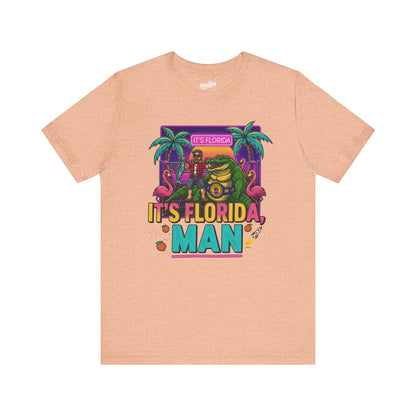 It's Florida, Man T-Shirt — Retro Flamingo & Palm Vacation Tee