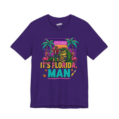 It's Florida, Man T-Shirt — Retro Flamingo & Palm Vacation Tee