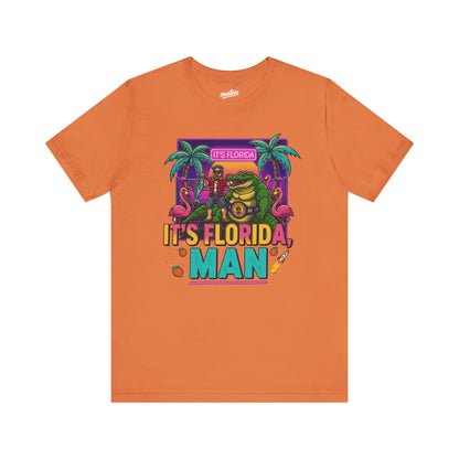 It's Florida, Man T-Shirt — Retro Flamingo & Palm Vacation Tee